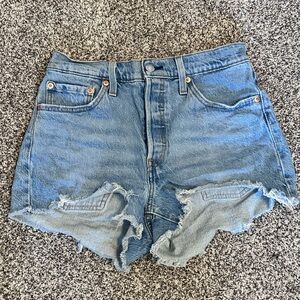 Levi’s 501 Denim Distressed Shorts
